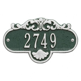 Whitehall Petite Rochelle Plaque Green Silver