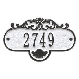 Whitehall Petite Rochelle Plaque White Black