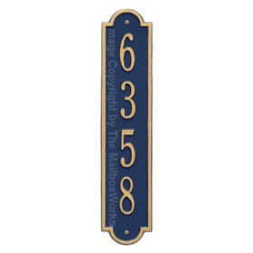 Whitehall Richmond Vertical Plaque Blue Gold