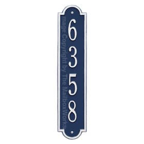 Whitehall Richmond Vertical Plaque Blue Silver