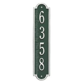Whitehall Richmond Vertical Plaque Green Silver