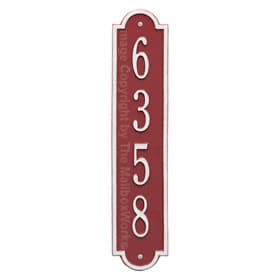 Whitehall Richmond Vertical Plaque Red Silver
