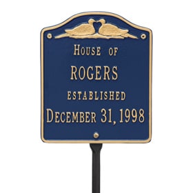 Whitehall Wedding Lawn Marker Blue Gold