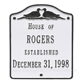 Whitehall Wedding Plaque White Black