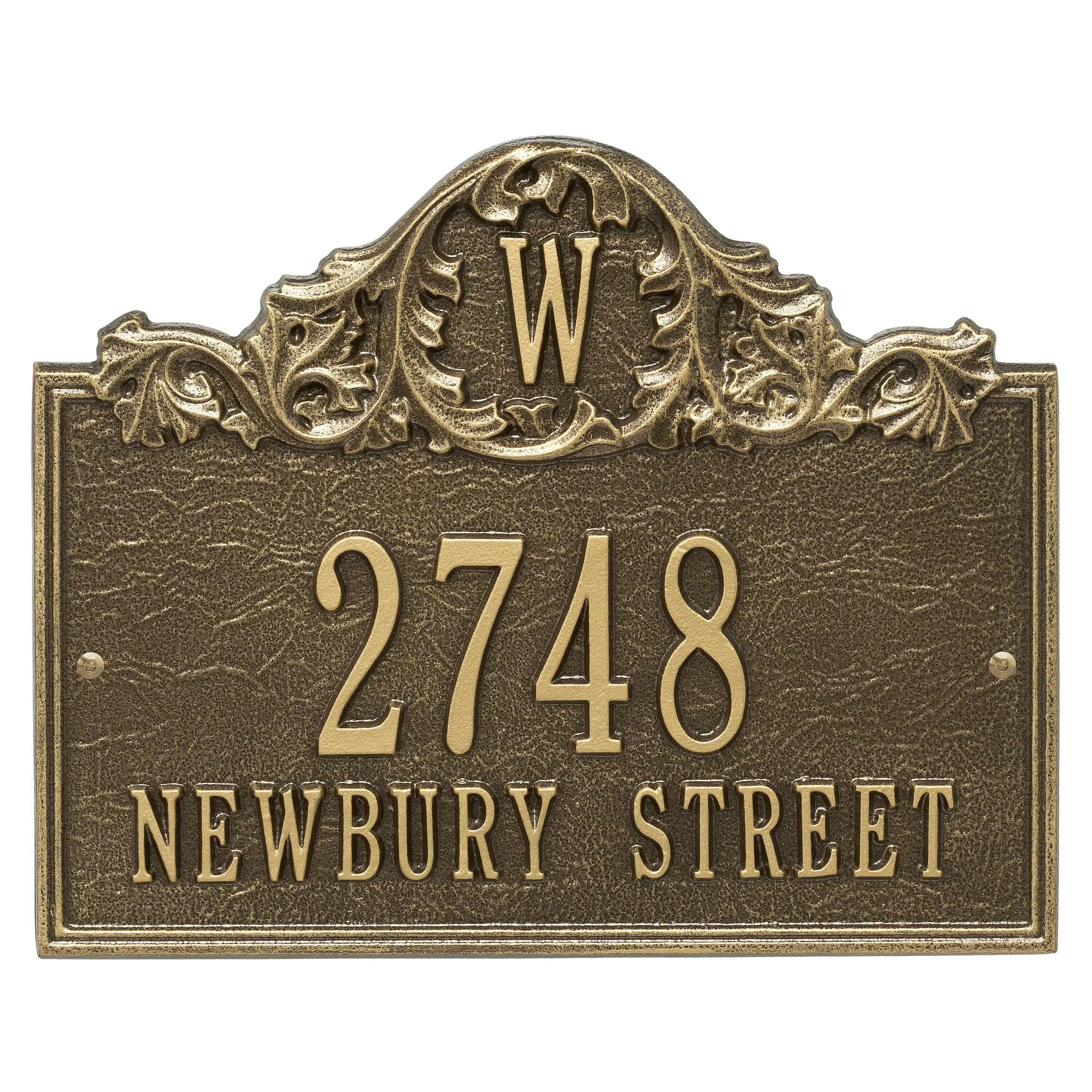 Whitehall Acanthus Monogram Address Plaque Product Image
