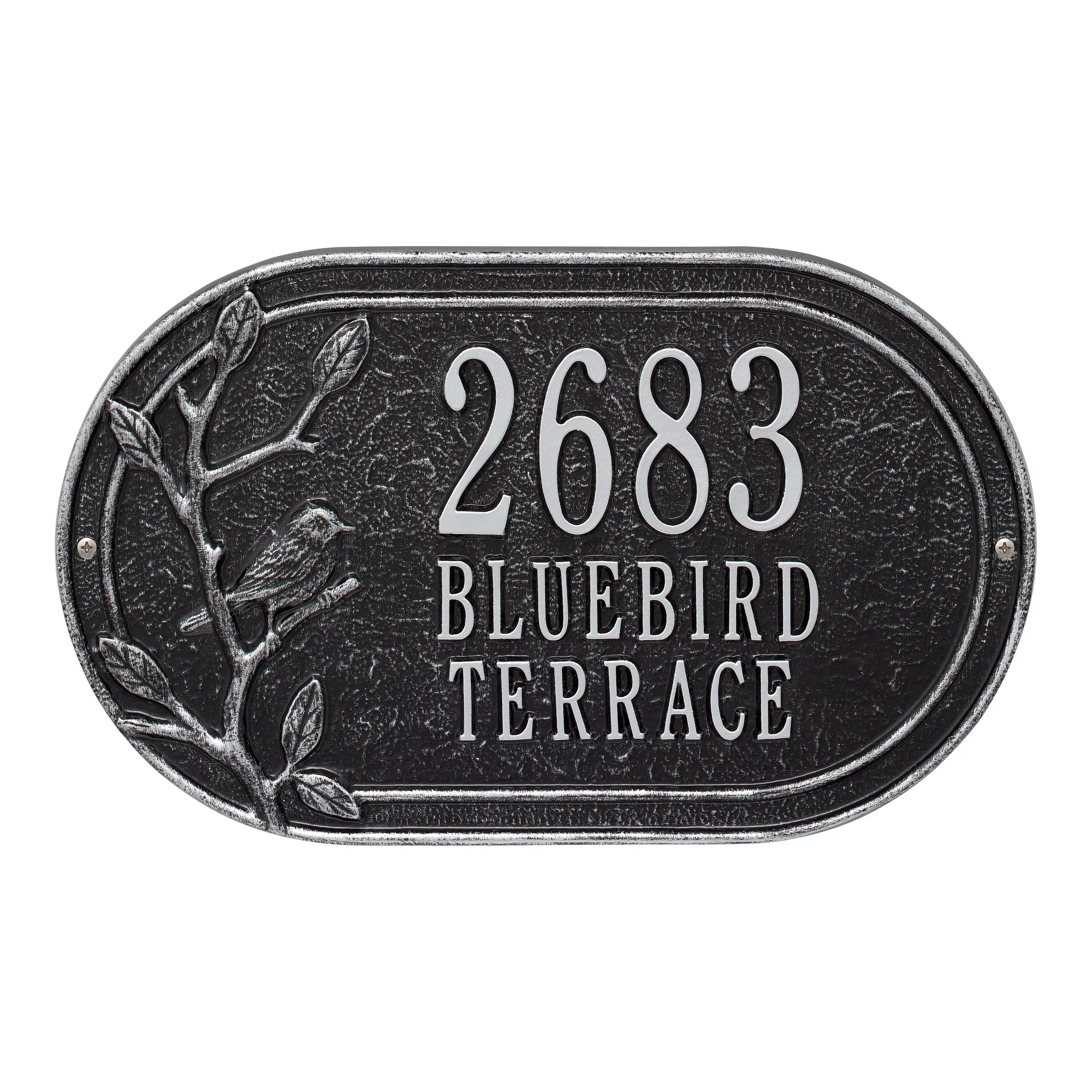 Whitehall Woodridge Bird Oval Address Plaque Product Image