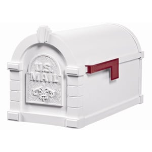Gaines Fleur Keystone Mailbox All White