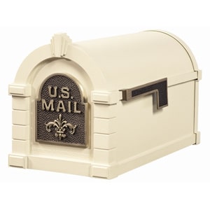 Fleur Keystone Mailbox Almond Antique Bronze