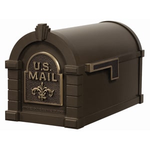 Fleur Keystone Mailbox Metallic Bronze Antique