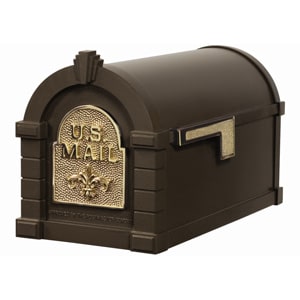 Fleur Keystone Mailbox Metallic Bronze Brass