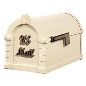 Signature Keystone Mailbox Almond Antique Bronze