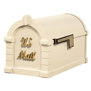 Signature Keystone Mailbox Almond Polished Brass