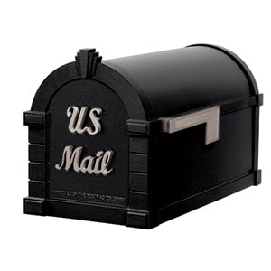Signature Keystone Mailbox Black Satin Nickel