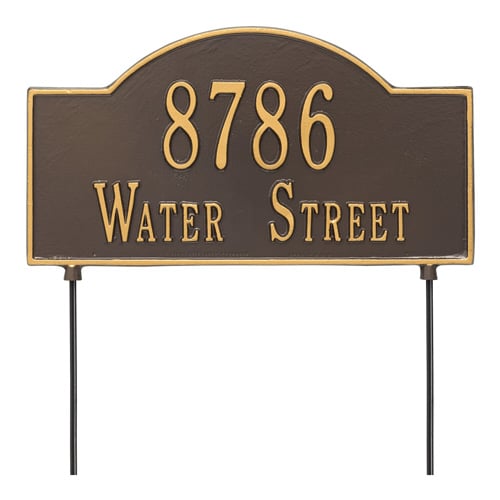 Whitehall 2 Sided Arch Marker Rectangle Lawn Address Plaque Product Image