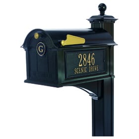 Whitehall Balmoral Streetside Mailbox Package Black