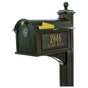 Whitehall Balmoral Streetside Mailbox Package Bronze