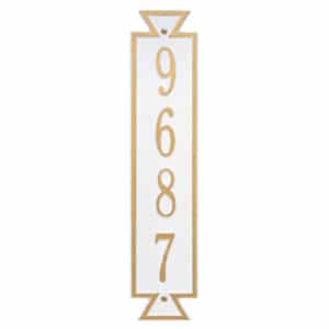 Whitehall Exeter Vertical Plaque White Gold