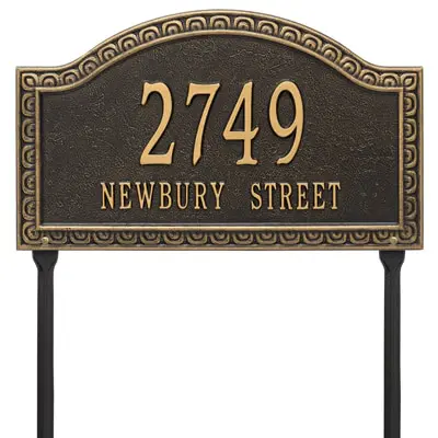 Whitehall Penhurst Arch Lawn Marker Address Plaque Product Image