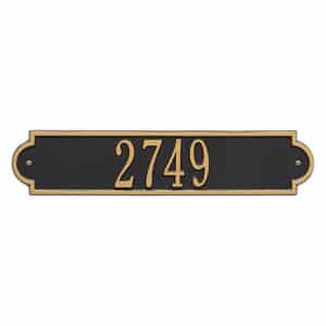 Whitehall Richmond Horizontal Plaque Black Gold