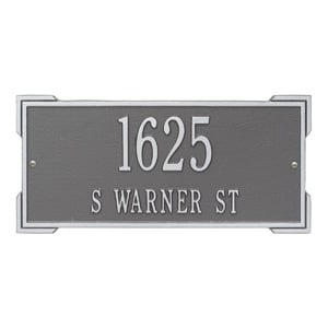 Whitehall Roanoke Address Plaque Pewter Silver