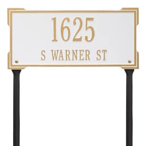 Whitehall Roanoke Lawn Marker White Gold