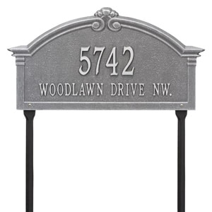 Whitehall Roselyn Lawn Marker Pewter Silver