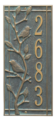 Whitehall Woodridge Bird Vertical Address Plaque Product Image