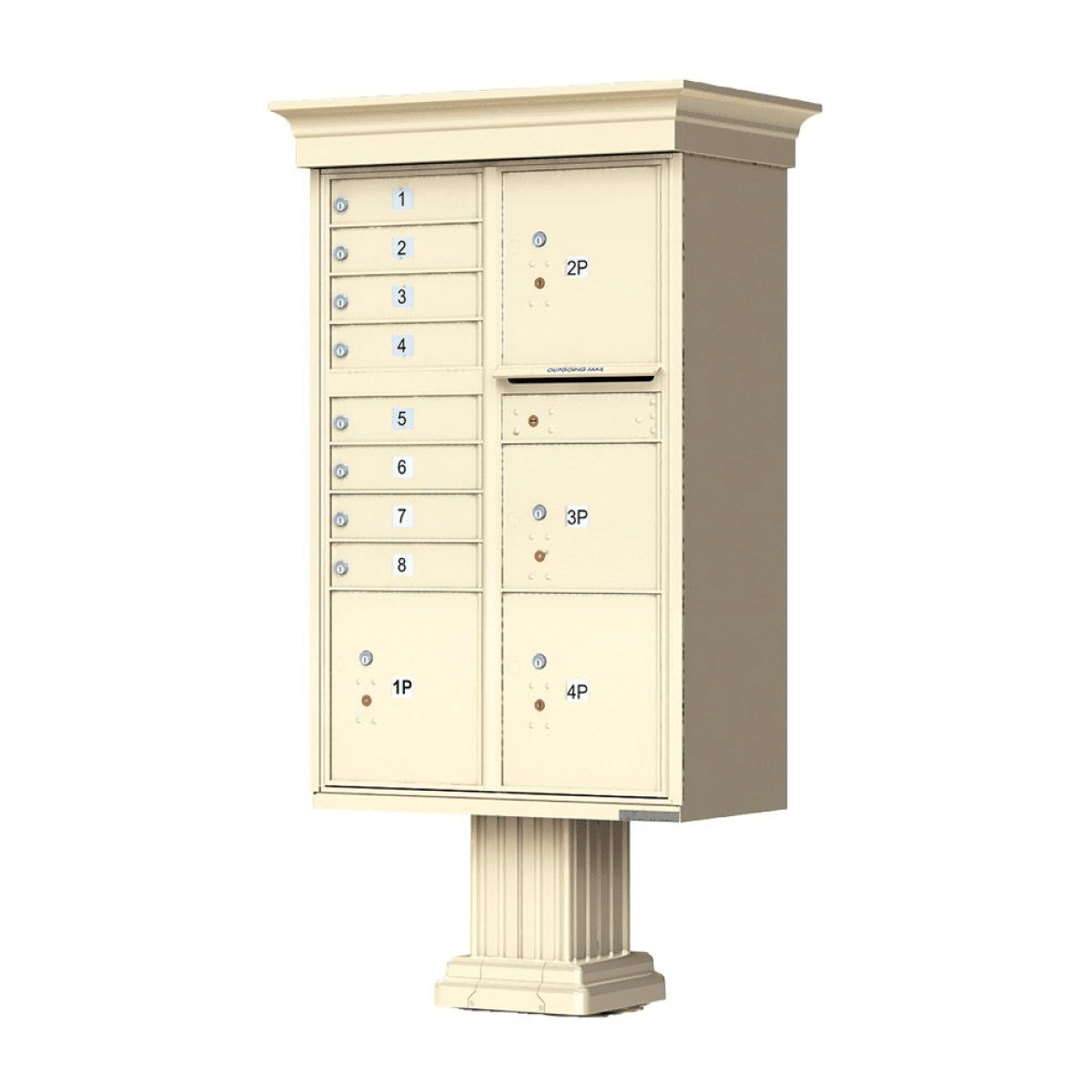 Florence CBU Cluster Mailbox – Vogue Classic Kit, 8 Tenant Doors, 4 Parcel Lockers Product Image