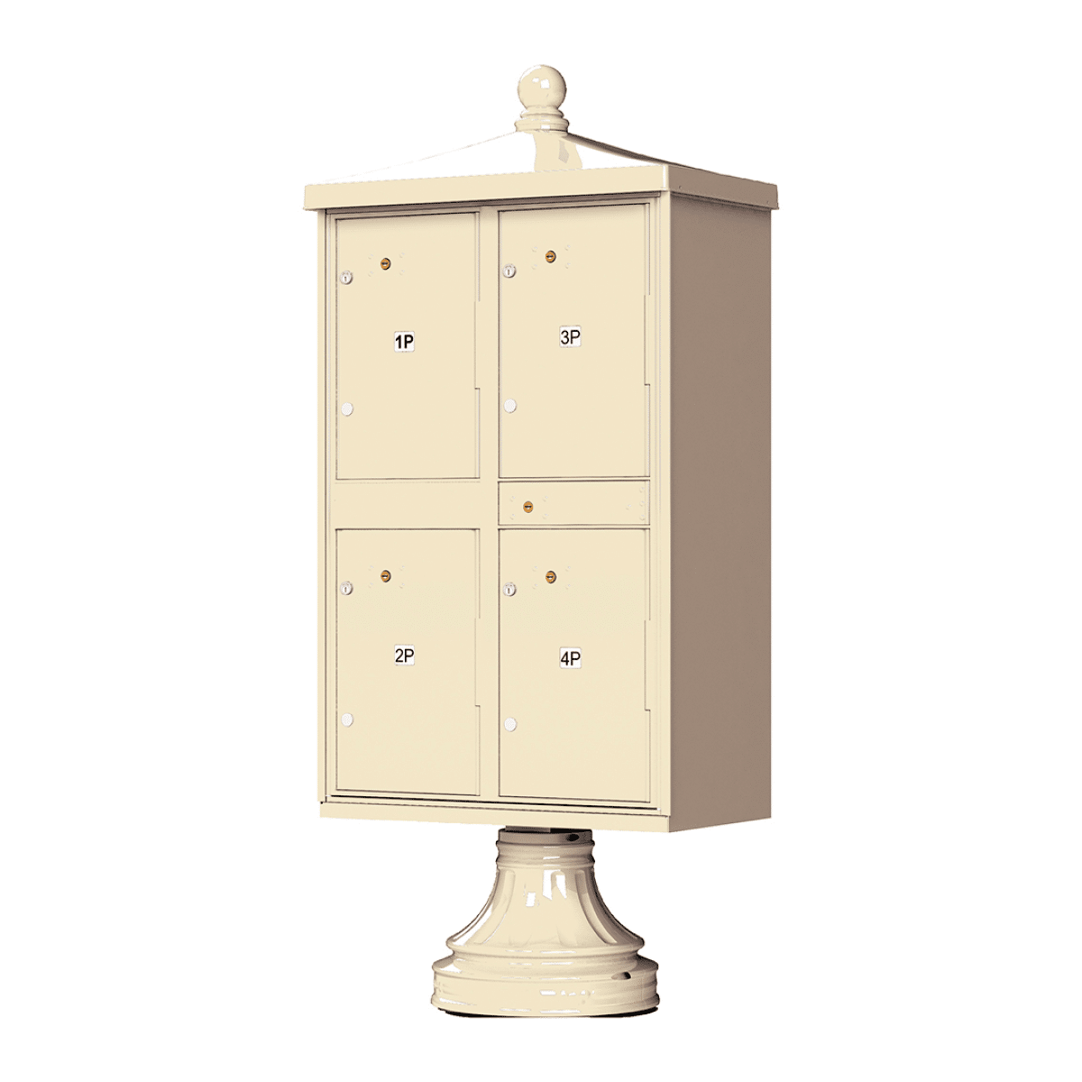 Florence CBU Cluster Mailbox – Vogue Traditional Kit, 4 Parcel Lockers Product Image
