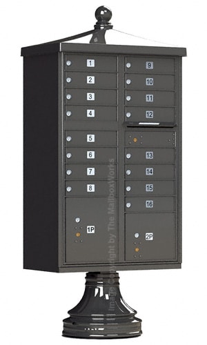 Florence CBU Cluster Mailbox – Vogue Traditional Kit, 16 Tenant Doors, 2 Parcel Lockers Product Image