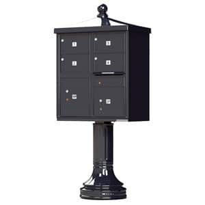 4 Door CBU Mailbox Traditional Black
