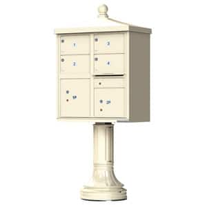 4 Door CBU Mailbox Traditional Sandstone