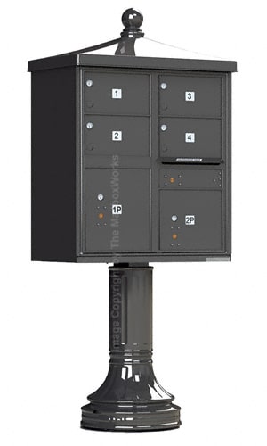 4 Door CBU Mailbox Traditional Vogue