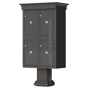 4 Door Parcel Locker Classic Bronze