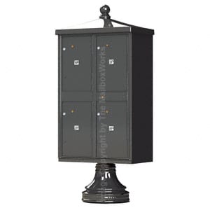 4 Door Parcel Locker Traditional Bronze