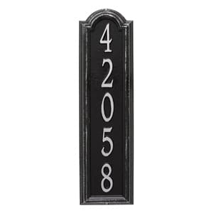 Whitehall Manchester Vertical Plaque Black Silver