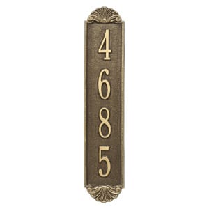 Whitehall Shell Vertical Plaque Antique Bronze