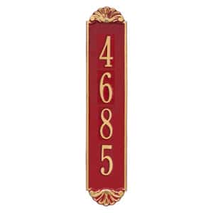 Whitehall Shell Vertical Plaque Red Gold