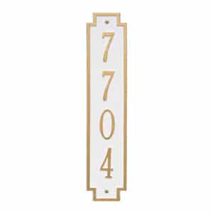 Whitehall Windsor Vertical Plaque White Gold