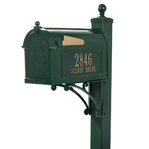 Whitehall Deluxe Mailbox Package Green