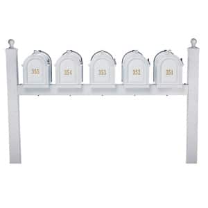 Whitehall Mailboxes Quint Mount Post White