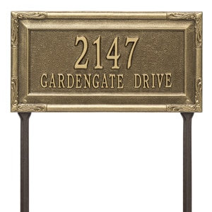 Whitehall Gardengate Lawn Marker Antique Bronze