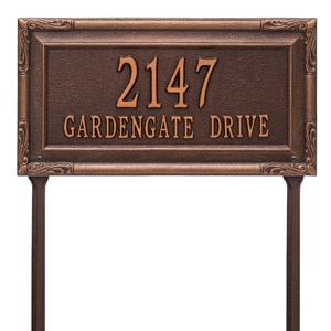 Whitehall Gardengate Lawn Marker Antique Copper