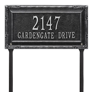 Whitehall Gardengate Lawn Marker Black Silver