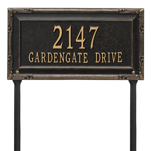 Whitehall Gardengate Lawn Marker Address Plaque