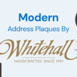 modern address plaque