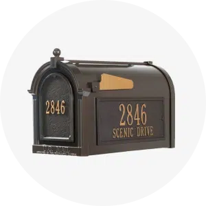 brown decorative mailbox without post