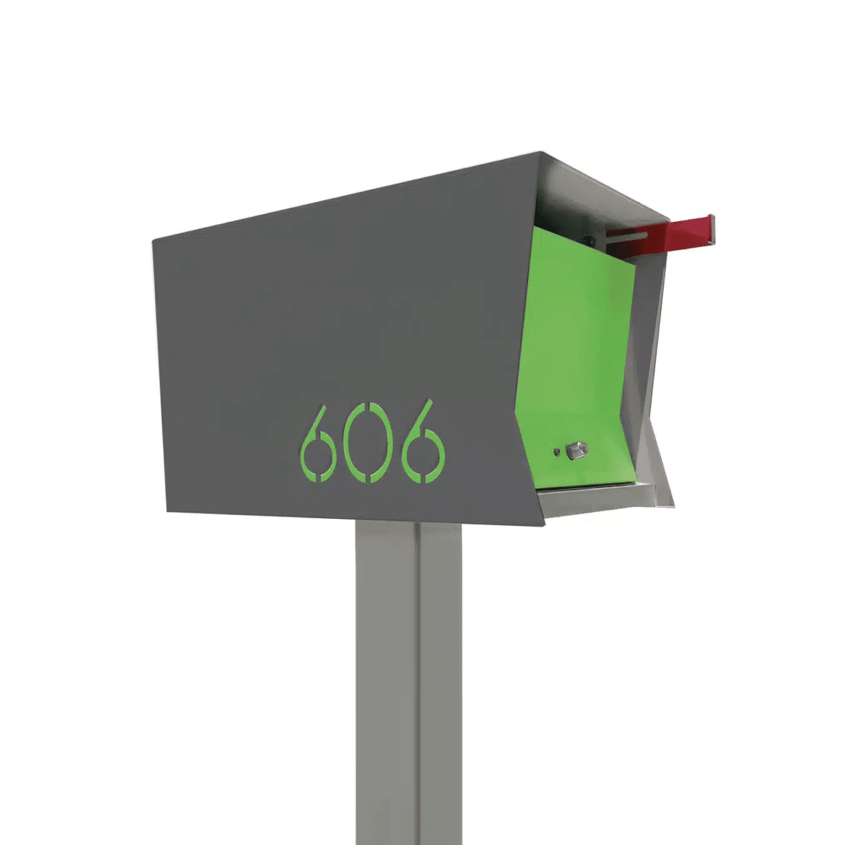The Original Retrobox in Designer Gray – Modern Mailbox Product Image