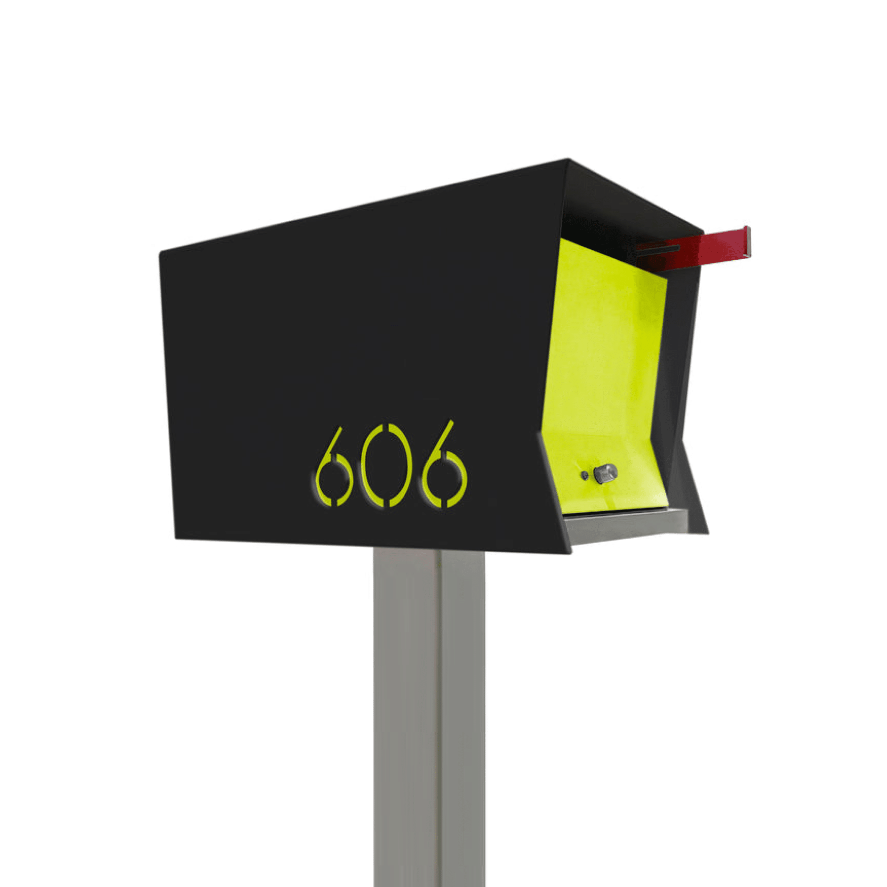The Original Retrobox in Jet Black – Modern Mailbox Product Image