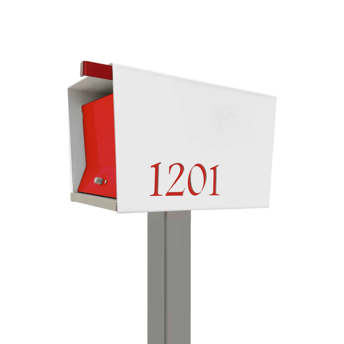The Original UptownBox in Arctic White – Modern Mailbox Product Image